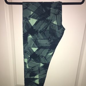 Mint green and deep blue LuLaRoe leggings